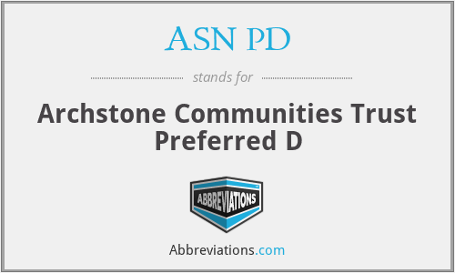 ASN PD - Archstone Communities Trust Preferred D